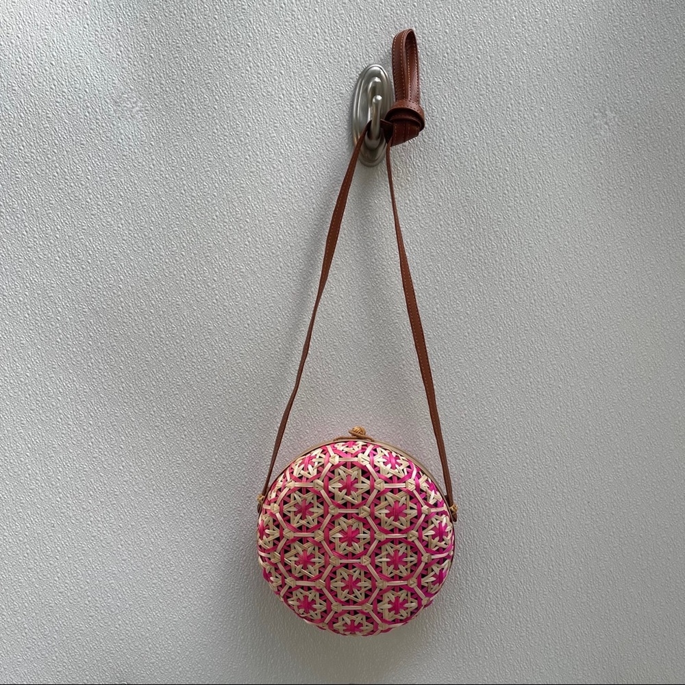 Wicker straw crossbody bag rattan summer purse - Picture 4 of 8